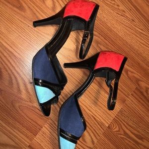 Color block heels
